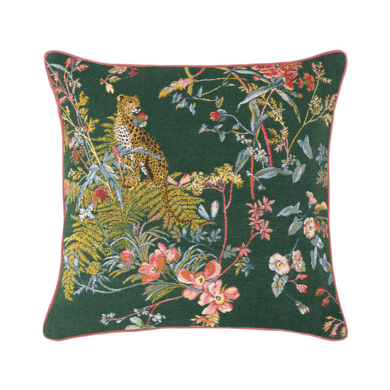 Contes Square Pillow Cover & Insert, Green