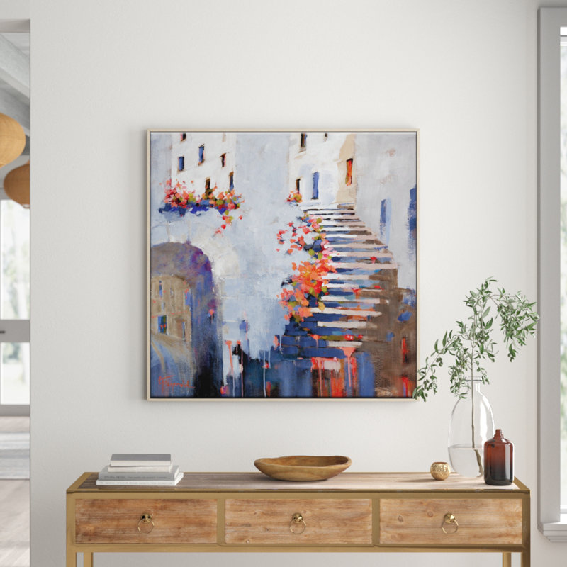 Let's Get Together by Catherine Fitzgerald - Painting on Canvas, Timber, 76cm H x 76cm W