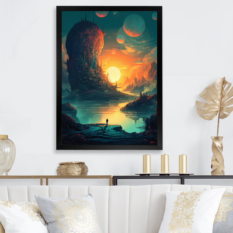 Futuristic Dreams I - impression, Cadre simple noir, H 20 po x l 12 po x P 1 po