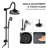 Wall Mounted Dual Shower With 8" Rainfall And Handheld, Matte Black Elegance