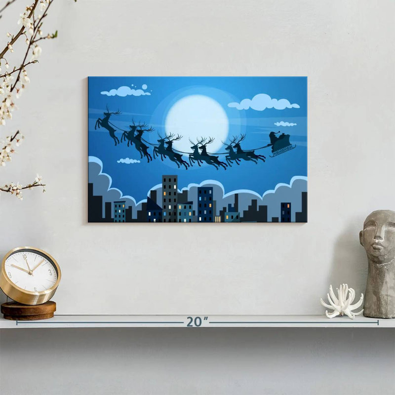 Silhouette de Noël, H 8 po x l 12 po