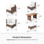 8-Piece Patio Furniture Set, Outdoor Conversation Set with Adjustable Backrest & Storage Ottoman