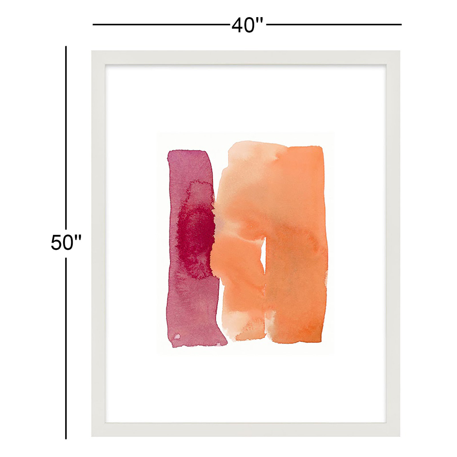 Citrus Splash 2-Piece Print Set, 50" H x 40" W, White Framed