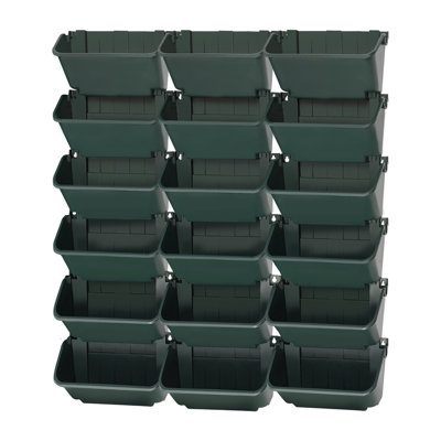 Wall-Mounted Planter With 18 Pots