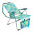 7-Position Reclining High Seat Folding Beach Chair, 17 Inch Elevated Seat Aluminum Lawn Chair With Padded Headrest, Detachable Storage Tote & Cup Holder For Beach, Camping, Pool & Outdoor Concerts-1756603314
