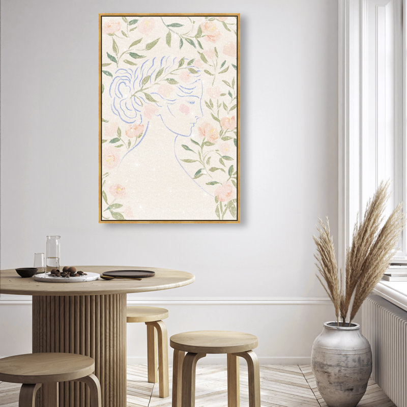 Blooming Hera Print by Oliver Gal, 55"H x 37"W, Gold Floater Frame