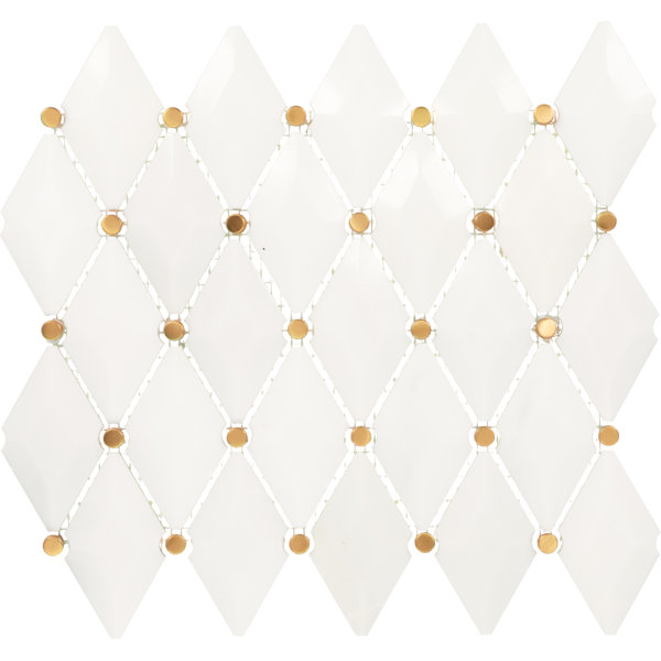 12" x 12" Natural Stone Grid Mosaic Wall Tile