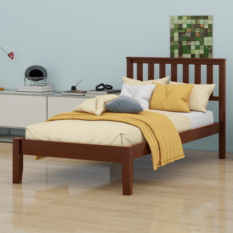Wood Platform Bed With Headboard