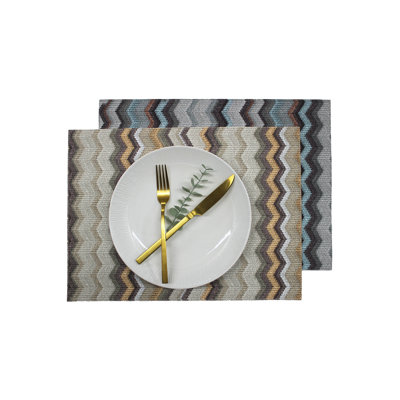 Morice Polyester Chevron / Zig Zag Rectangle Placemat