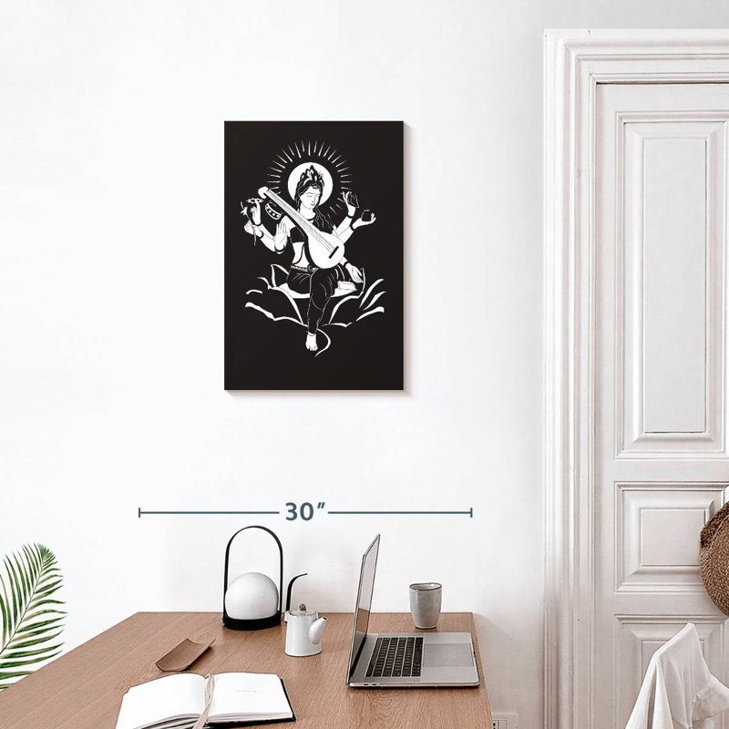 Adella Symbolic Saraswati, 24" H x 16" W
