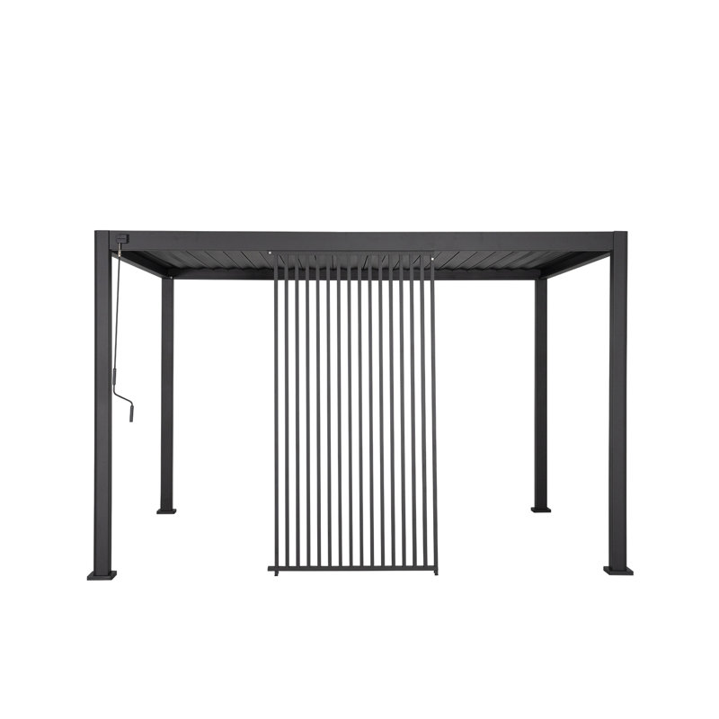 Panneau 111 déco pour accessoires de pergola, H 93,6 po x l 46,8 po x P 2,4 po, Gris anthracite