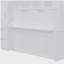 Lit escamotable double pleine grandeur avec placard et tiroirs, blanc-121070139-121070137