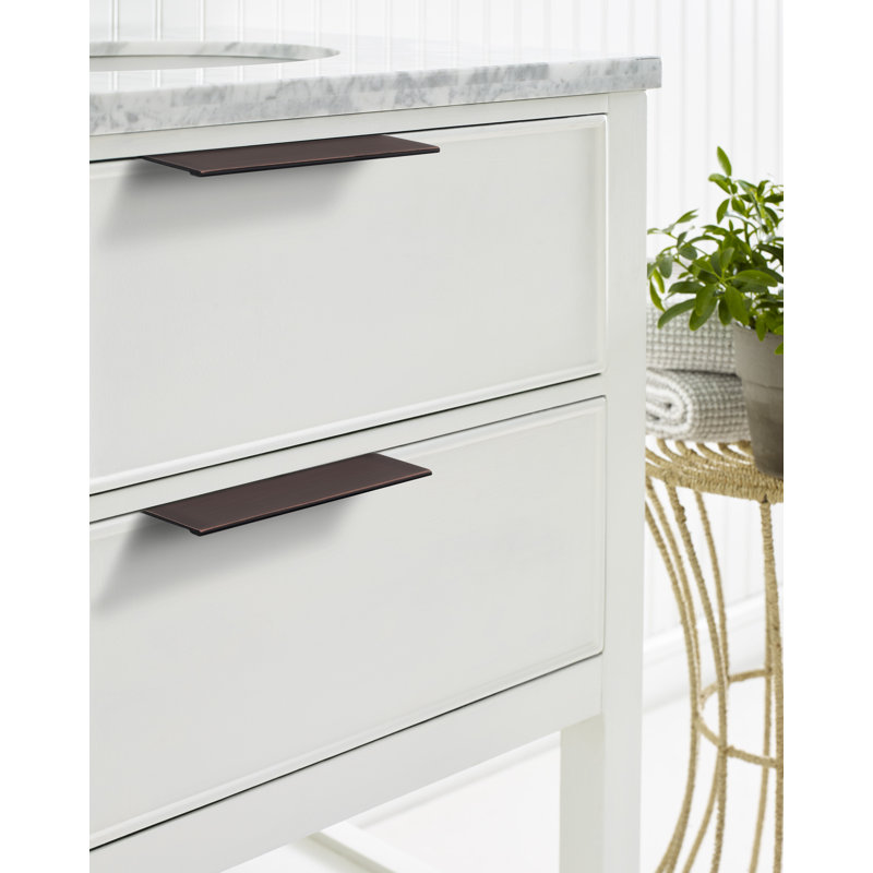 Edge Pulls 5-1/16 inch (128mm) Centre-to-Centre Oil-Rubbed Bronze Cabinet Edge Pull, Oil Rubbed Bronze, 5.0625"
