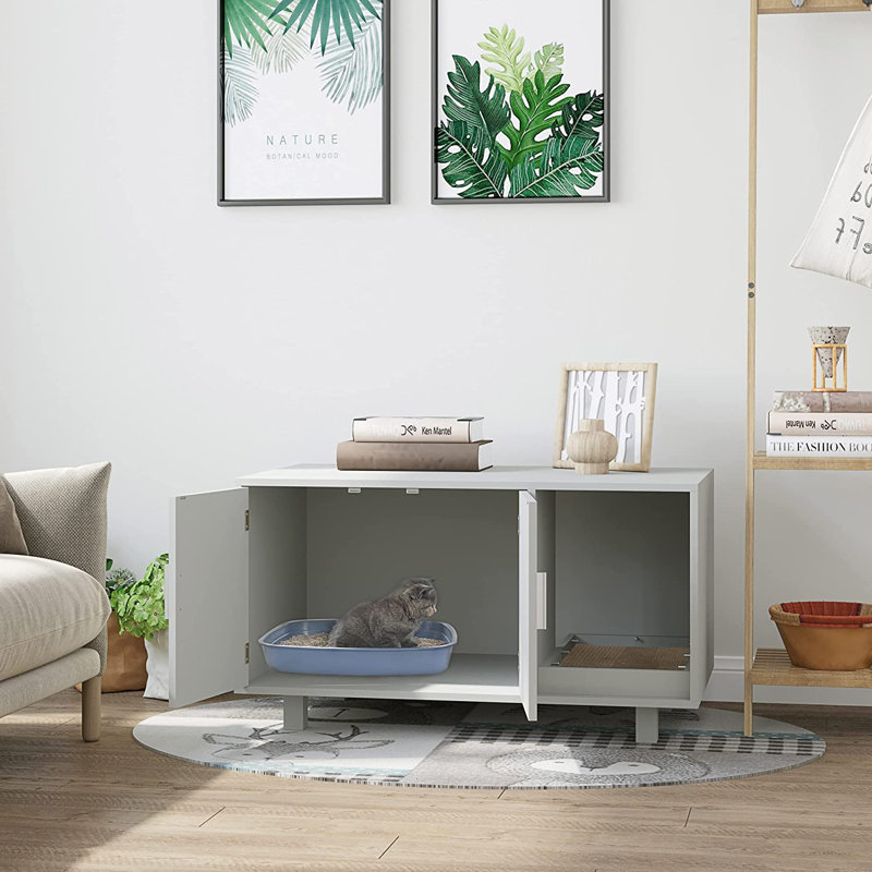 Mata Litter Box Enclosure, Grey