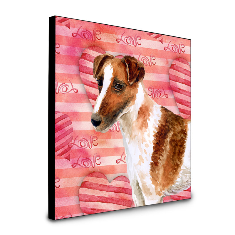 Panneau mural d’art Durflinger, Fox terrier au poil lisse
