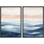 Impression sur toile encadrée de décorations murales de chambre à coucher orange minimaliste bleu orange-108345636-108345637