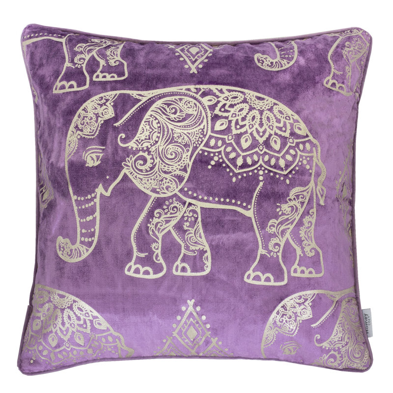 Velvet Reversible Throw Pillow, Purple