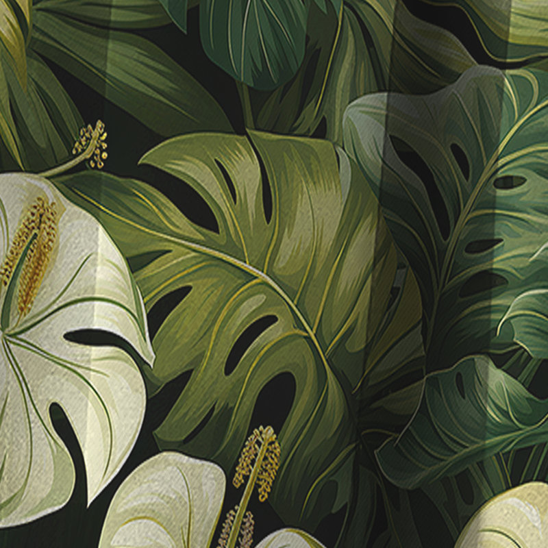 Monstera Elegance Motif tropical - Rideau floral - Rideau occultant floral - 1 panneau, L 52 po x L 63 po