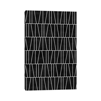 Motif Mid-Century moderne n ° 5 - Béton noir par Zoltan Ratko - Toile tendue avec châssis sur toile tendue