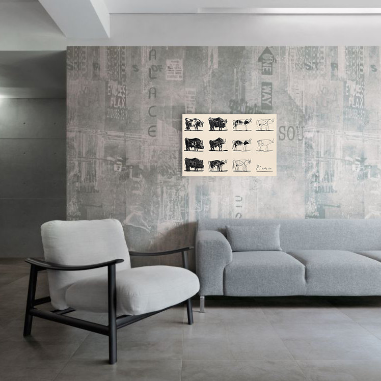 Le Taureau by Pablo Picasso - No Frame Print on Wood