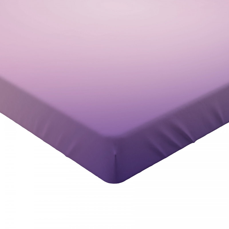 Pale Pink Lilac Ombre Microfiber Full Fitted Sheet