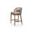 Upholstered Counter Stool with Aluminium Frame-68020293