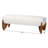 Vanderford Baxton Studio Vinicio Mid-Century Modern Cream Boucle Accent Bench