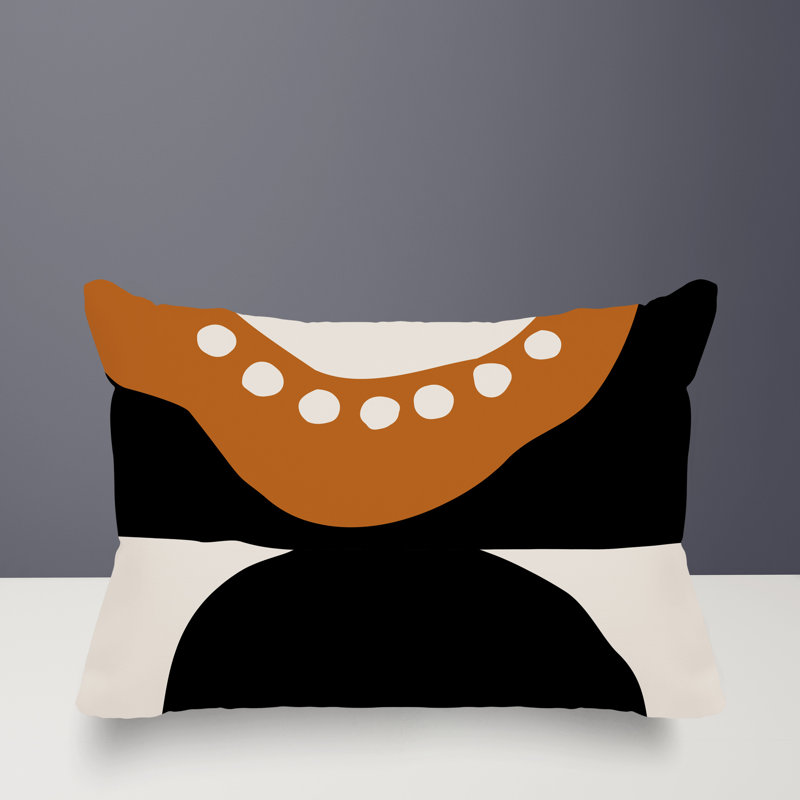 Coussin lombaire réversible intérieur / extérieur Sofi Minimalist, H 14 po x l 20 po, Orange brûlé