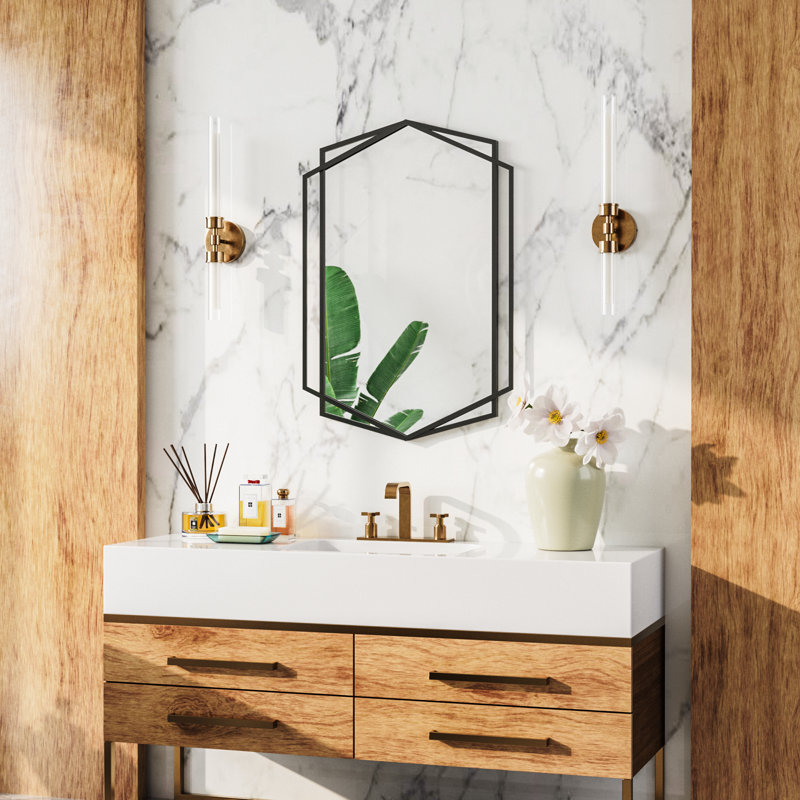 Chierika Metal Hexagon Wall Mirror