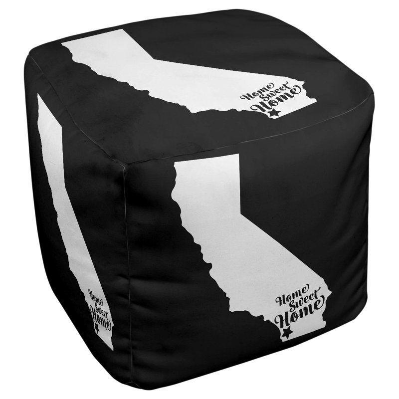 Repose-pieds cube san diego home, Noir
