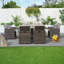 Takuya 6 - Person Wicker Patio Dining Set with Rectangular Table , Cushions Included-968978377