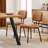 Dining Chairs Set Of 2, Upholstered Mid Century Modern Kitchen Dining Room Accent Chairs With Faux Leather Cushion Seat & Metal Legs For Kitchen, Living Room-2043465896-2015444175