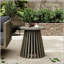 Table d'appoint d'extérieur pour terrasse en bois d'acacia - Finition grise
