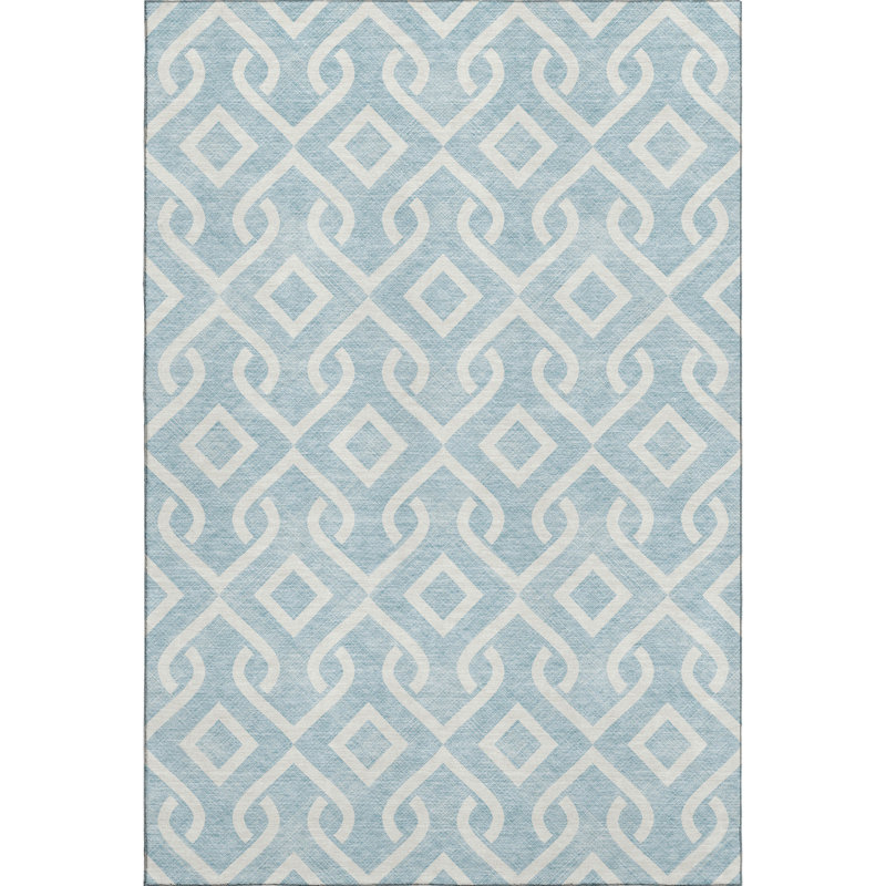 Premium Machine Washable Cerrito Sky Rug, Rectangle 5' x 7'6"
