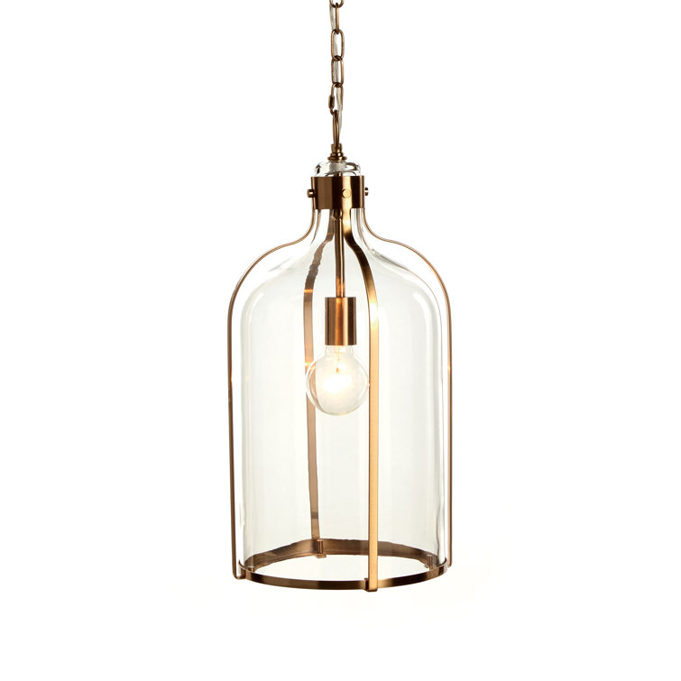 Kilgo Single Light Glass Plug-in Pendant