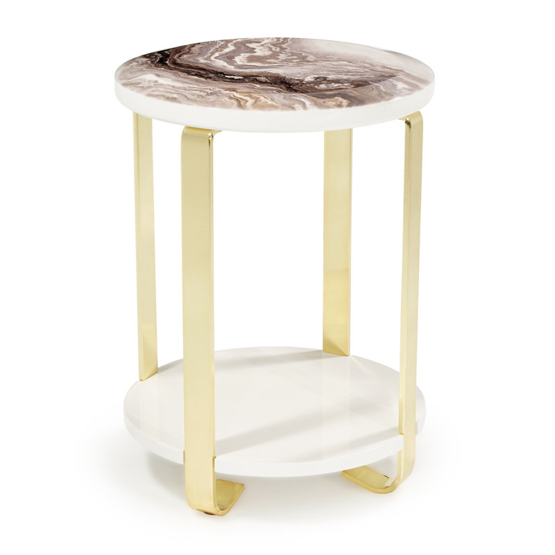 Ariana 16" Wide Round End Table, 22" H x 16" W x 16" D