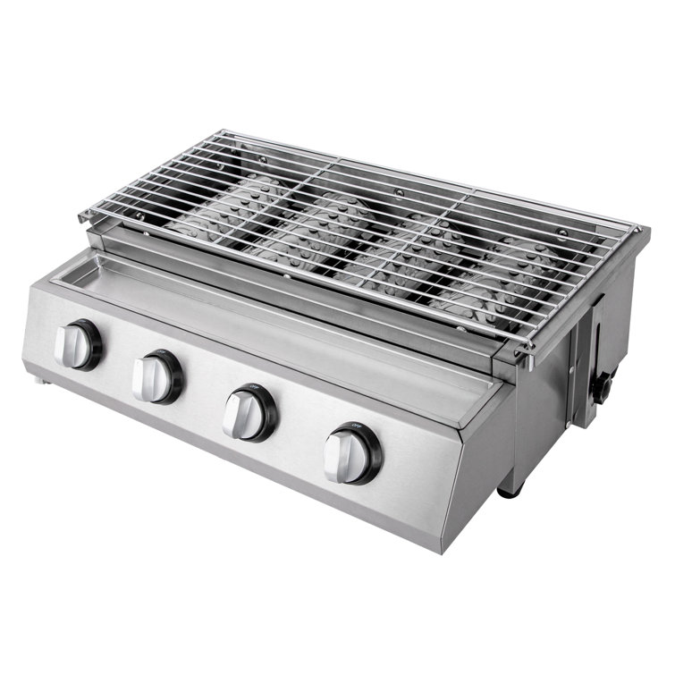 6 Burner Stainless Steel BBQ Grill Outdoor Indoor Picnic Gas Griller  Machine USA
