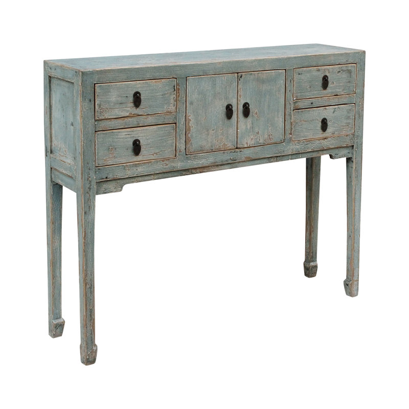 39'' Console Table, Soft Aqua