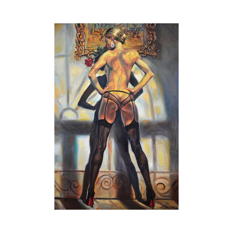 Missing Rose by Ellectra Art - Wrapped Canvas Gallery-Wrapped Canvas Giclée, 101.6 cm H x 66.04 cm W x 1.91 cm D