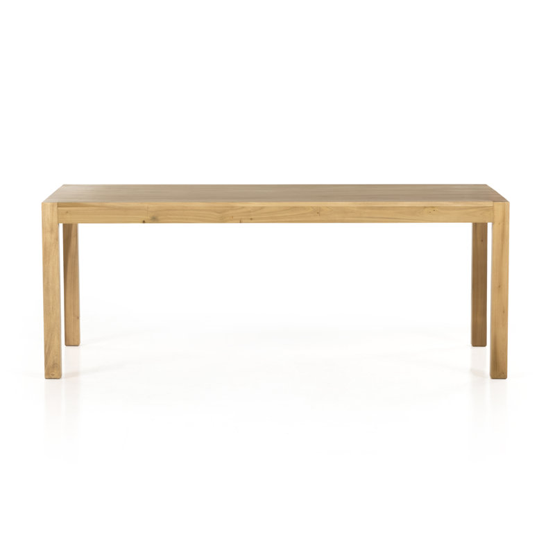 Table de salle à manger en bois massif Kenzie, Peuplier délavé à sec, H 30 po x l 78 po x l 37,75 po