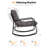3 Pieces Outdoor Conversation Set, Metal Patio Bistro Set With 2 Outdoor Rocking Chairs And Side Table, Patio Furniture Set With Cushions For Apartment, Porch, Balcony, Poolside, Dark Grey-24362298