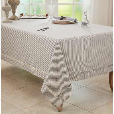 Tablecloth With Stripe Hemstitch Design