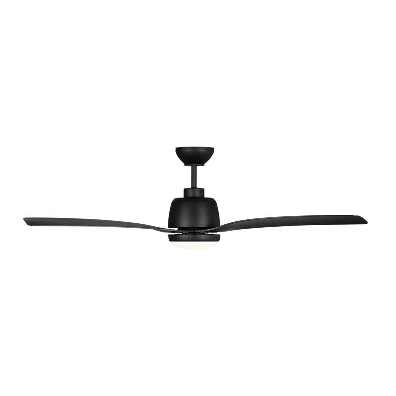 Avila LED Outdoor Downrod Ceiling Fan, Midnight Black