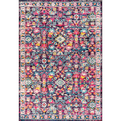 Latrobe Modern Persian Boho Floral Multi/Purple Rug