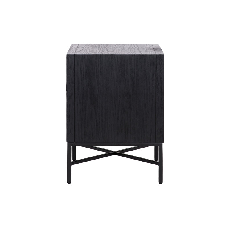 Black Oak and Iron Industrial Accent Chest
