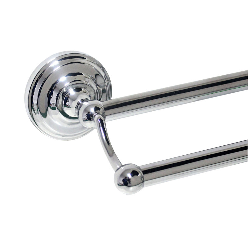 Barre à serviettes murale 26,75 Madita, Chrome poli, 3" H x 26,75" L x 6" D