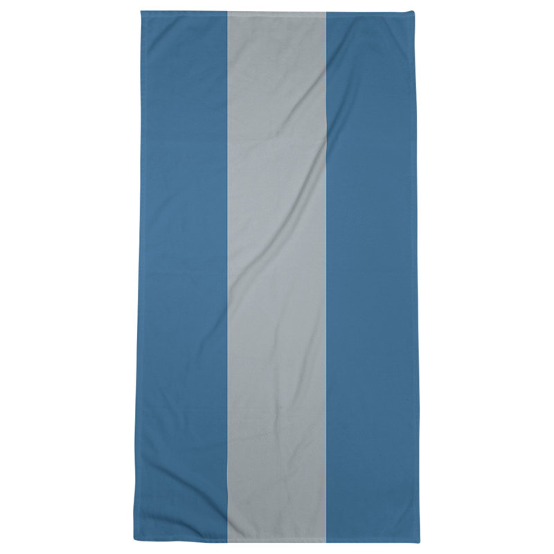 Columbus Lightweight Beach Towel, Microfiber, Blue/Silver/Blue