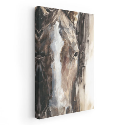 Étude équine recadrée II - reproduction d'art sur toile