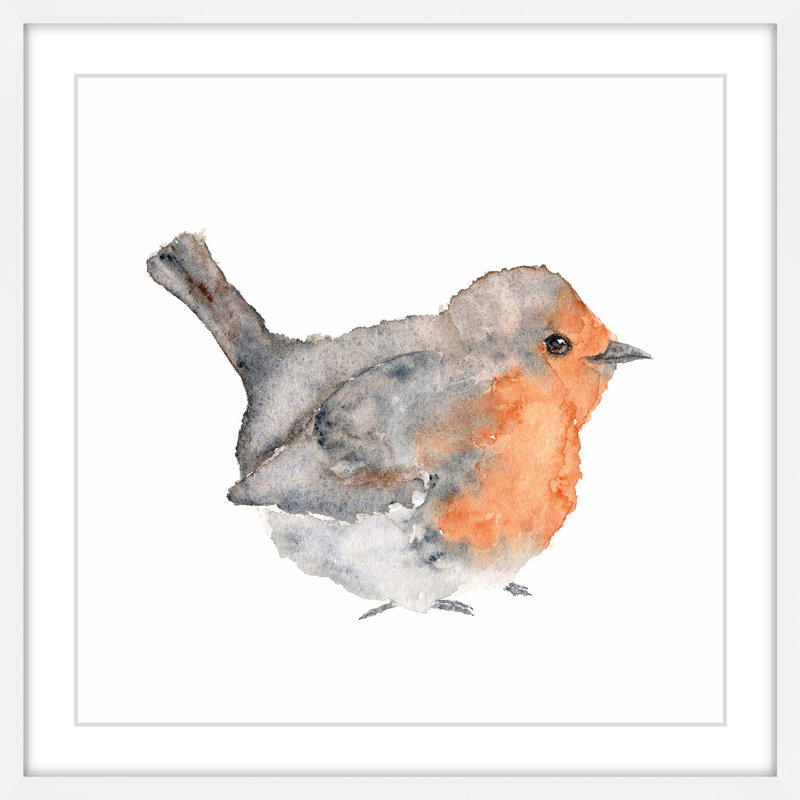 «english robin’par cartouche sparrow, reproduction d’art encadrée, H 24 po x l 24 po x P 1,5 po