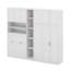 Lit escamotable en bois simple avec garde-robe et armoire, armoire escamotable avec DEL et bibliothèque-132836436